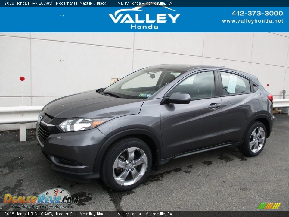 2018 Honda HR-V LX AWD Modern Steel Metallic / Black Photo #1