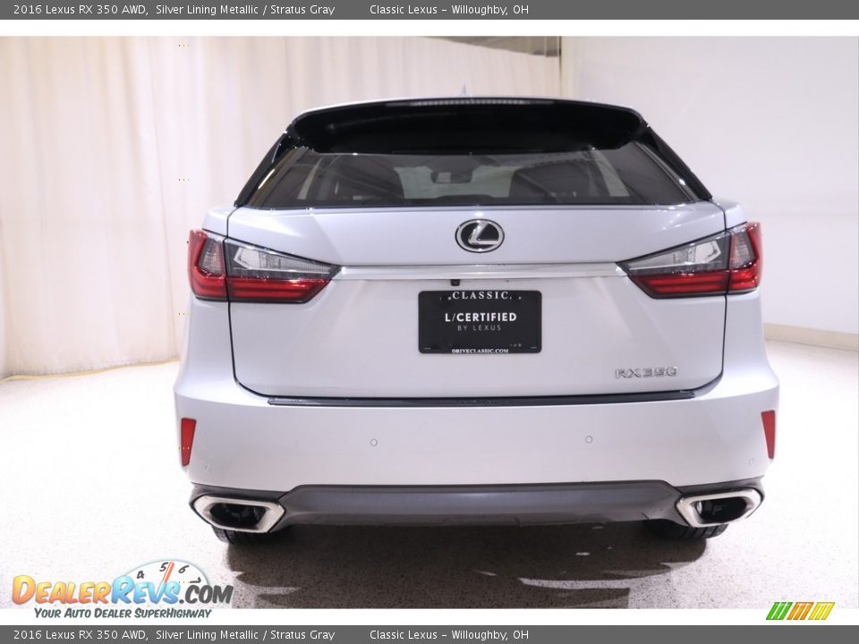 2016 Lexus RX 350 AWD Silver Lining Metallic / Stratus Gray Photo #20