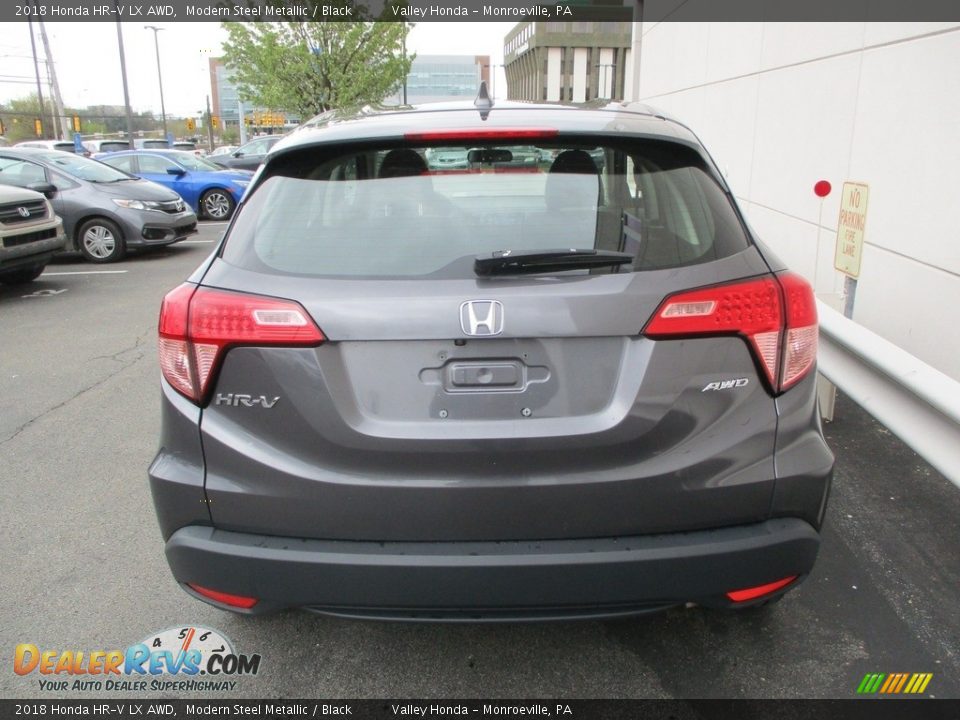 2018 Honda HR-V LX AWD Modern Steel Metallic / Black Photo #4