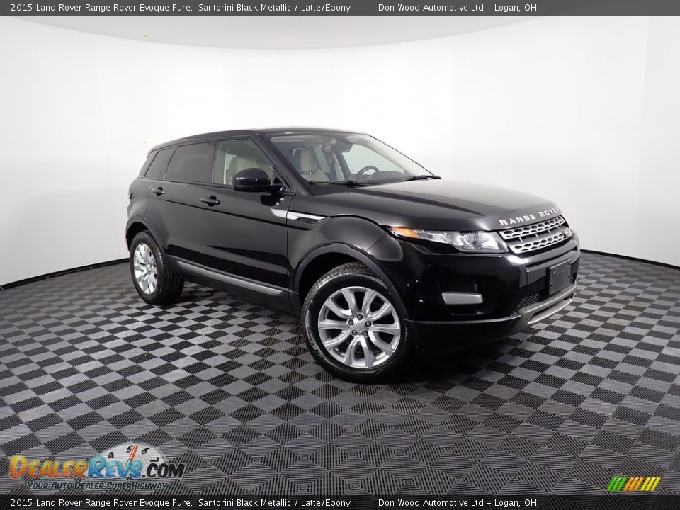 2015 Land Rover Range Rover Evoque Pure Santorini Black Metallic / Latte/Ebony Photo #4