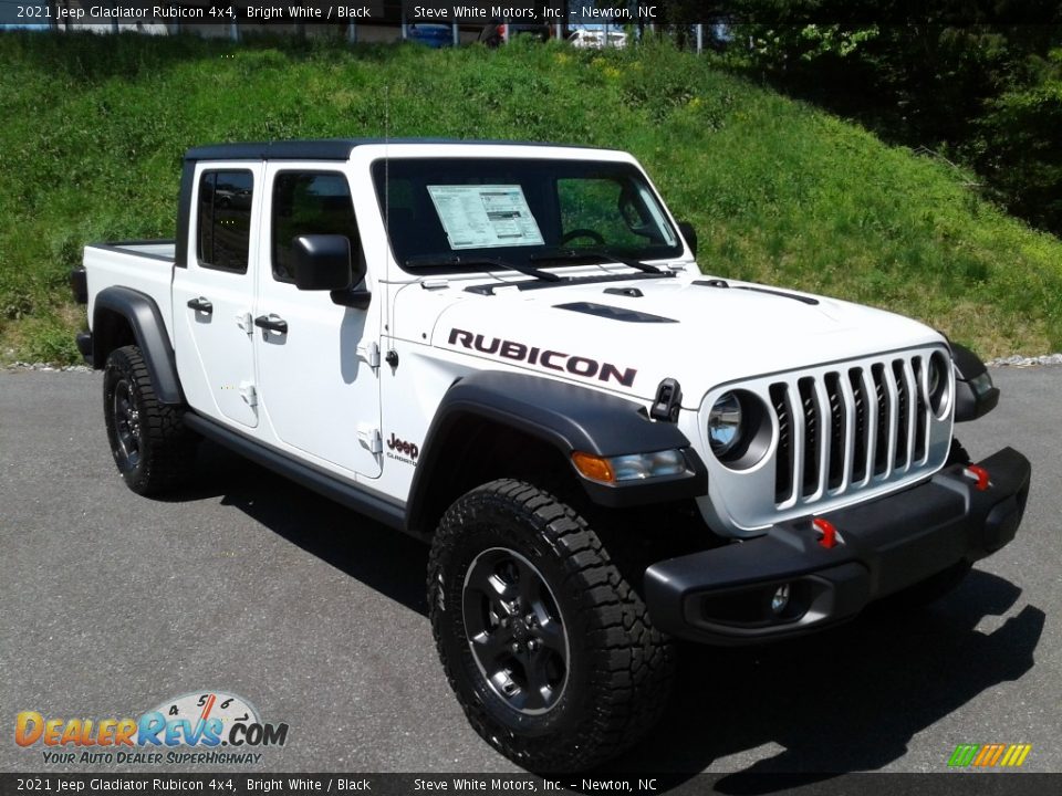 2021 Jeep Gladiator Rubicon 4x4 Bright White / Black Photo #4