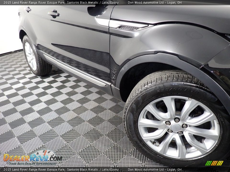 2015 Land Rover Range Rover Evoque Pure Santorini Black Metallic / Latte/Ebony Photo #5