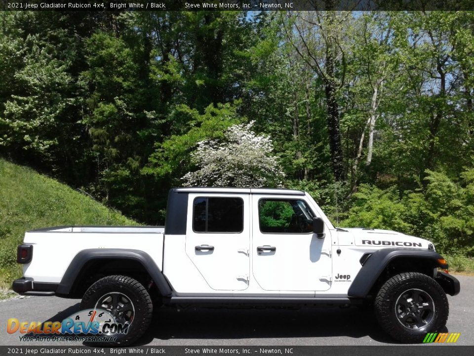 2021 Jeep Gladiator Rubicon 4x4 Bright White / Black Photo #5