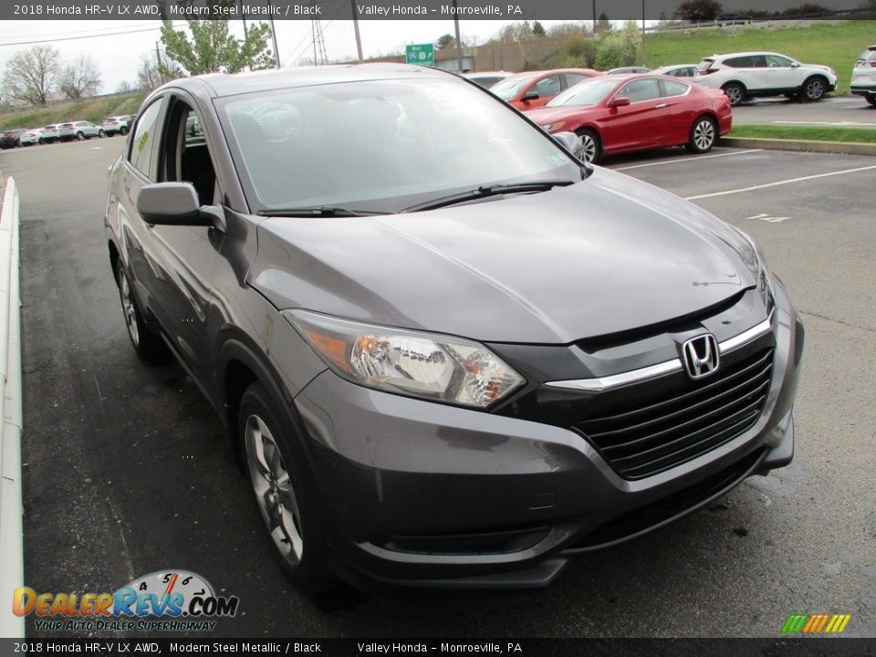 2018 Honda HR-V LX AWD Modern Steel Metallic / Black Photo #8