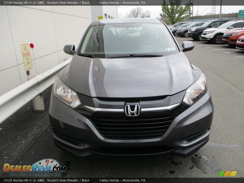 2018 Honda HR-V LX AWD Modern Steel Metallic / Black Photo #9