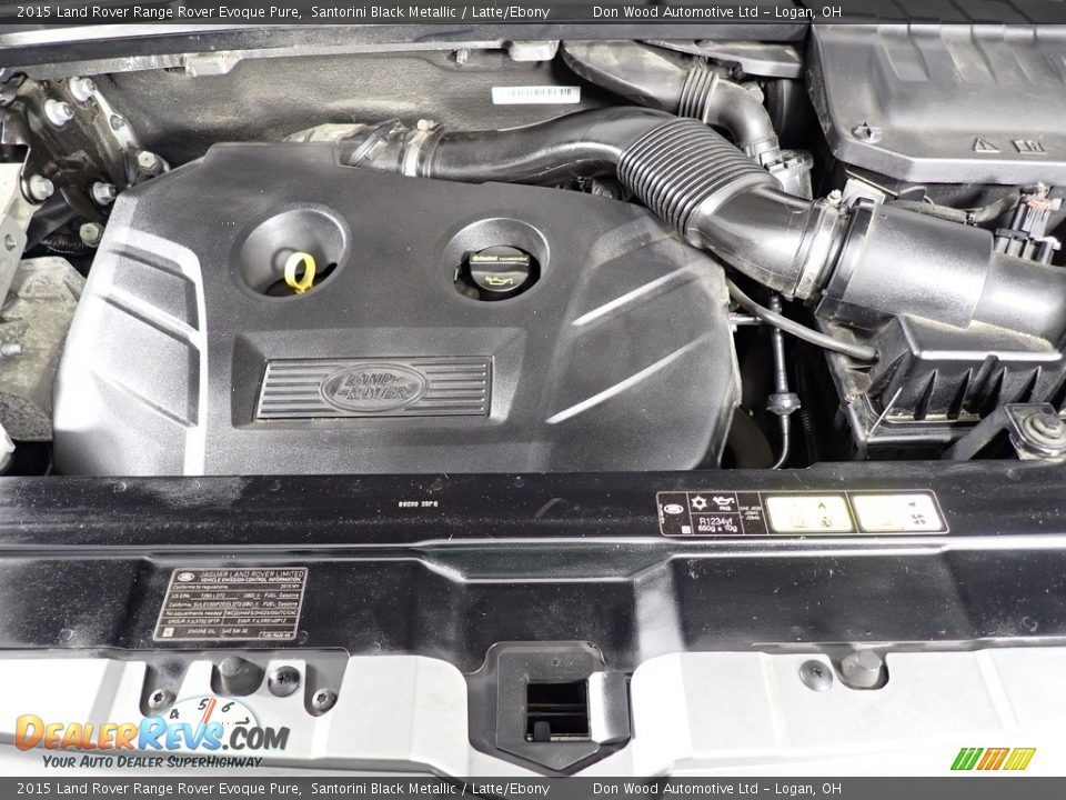 2015 Land Rover Range Rover Evoque Pure Santorini Black Metallic / Latte/Ebony Photo #8