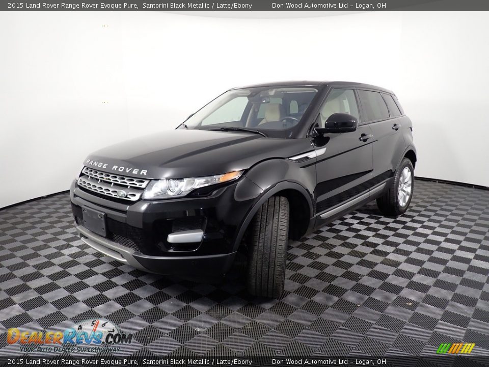 2015 Land Rover Range Rover Evoque Pure Santorini Black Metallic / Latte/Ebony Photo #9