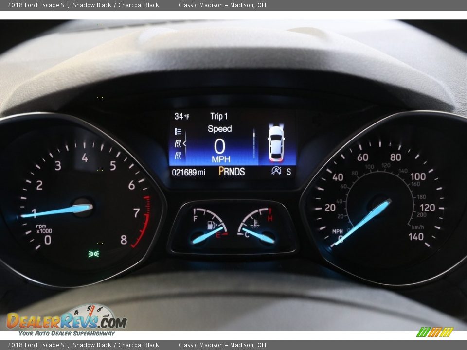 2018 Ford Escape SE Shadow Black / Charcoal Black Photo #8