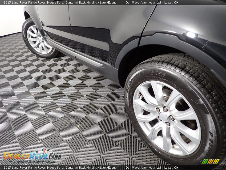 2015 Land Rover Range Rover Evoque Pure Santorini Black Metallic / Latte/Ebony Photo #11