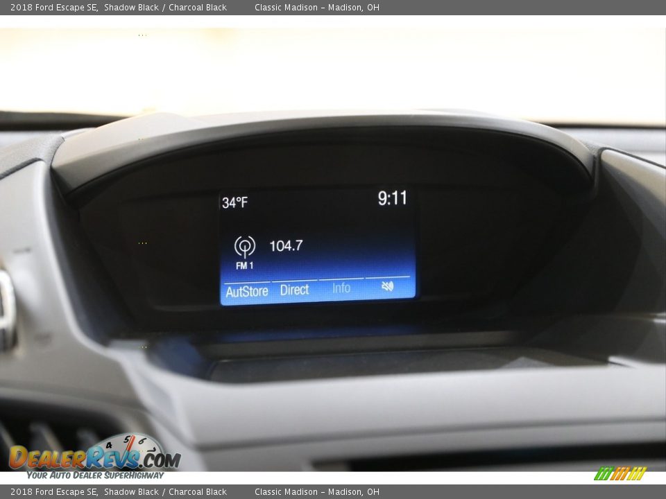 2018 Ford Escape SE Shadow Black / Charcoal Black Photo #10