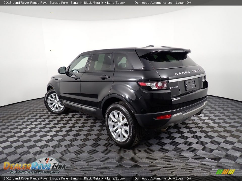 2015 Land Rover Range Rover Evoque Pure Santorini Black Metallic / Latte/Ebony Photo #12