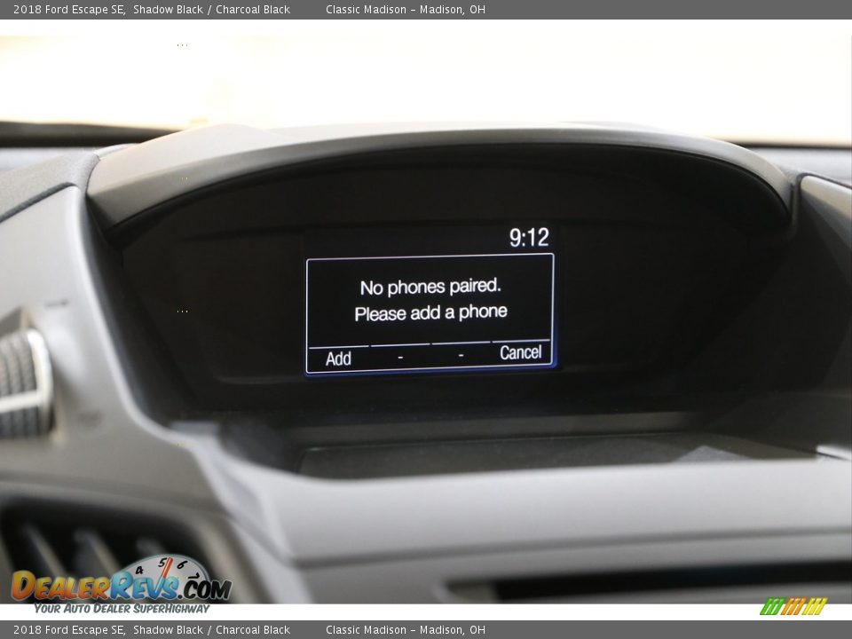 2018 Ford Escape SE Shadow Black / Charcoal Black Photo #11