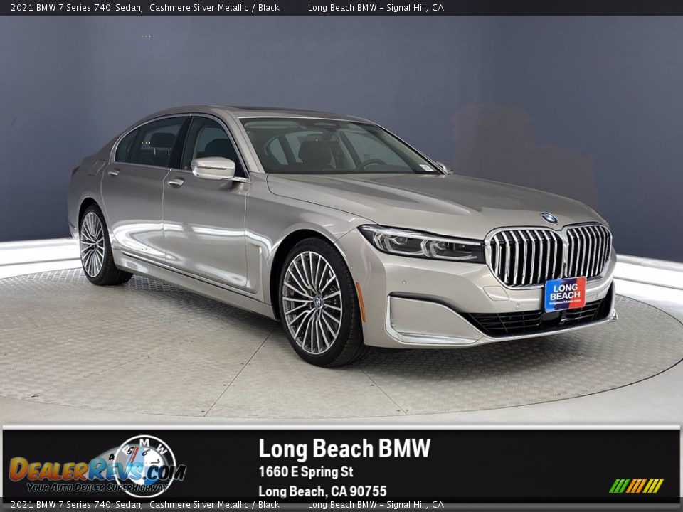 2021 BMW 7 Series 740i Sedan Cashmere Silver Metallic / Black Photo #1