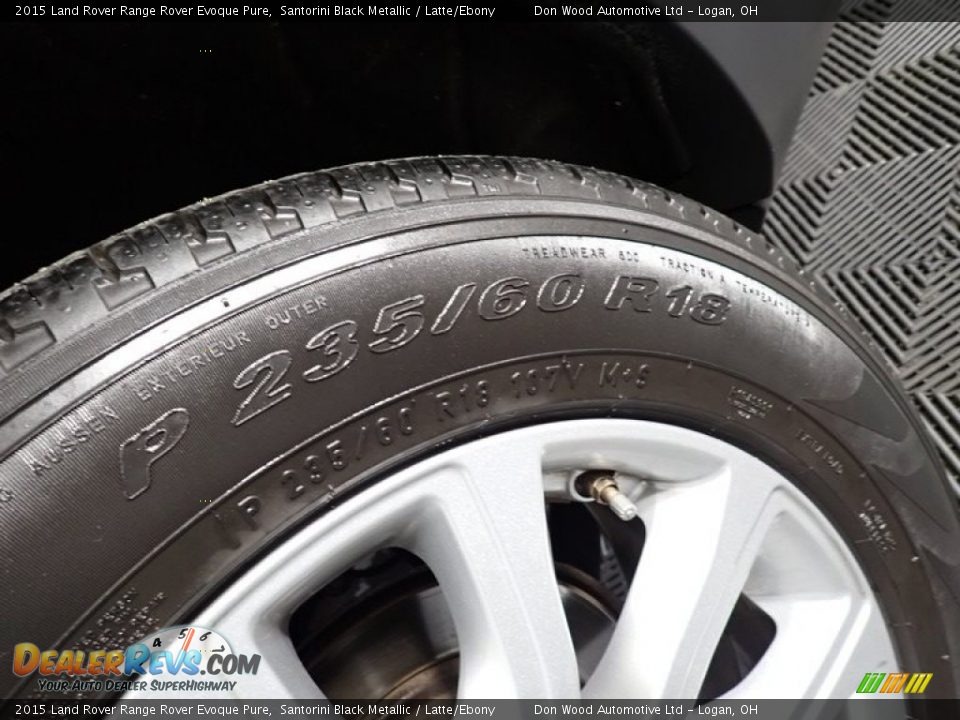 2015 Land Rover Range Rover Evoque Pure Santorini Black Metallic / Latte/Ebony Photo #19