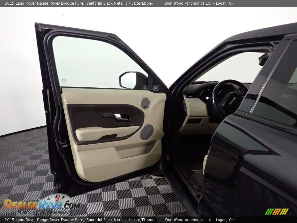 2015 Land Rover Range Rover Evoque Pure Santorini Black Metallic / Latte/Ebony Photo #20