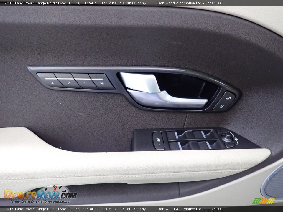 2015 Land Rover Range Rover Evoque Pure Santorini Black Metallic / Latte/Ebony Photo #21
