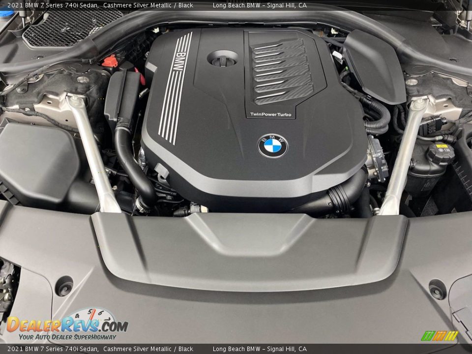 2021 BMW 7 Series 740i Sedan Cashmere Silver Metallic / Black Photo #9