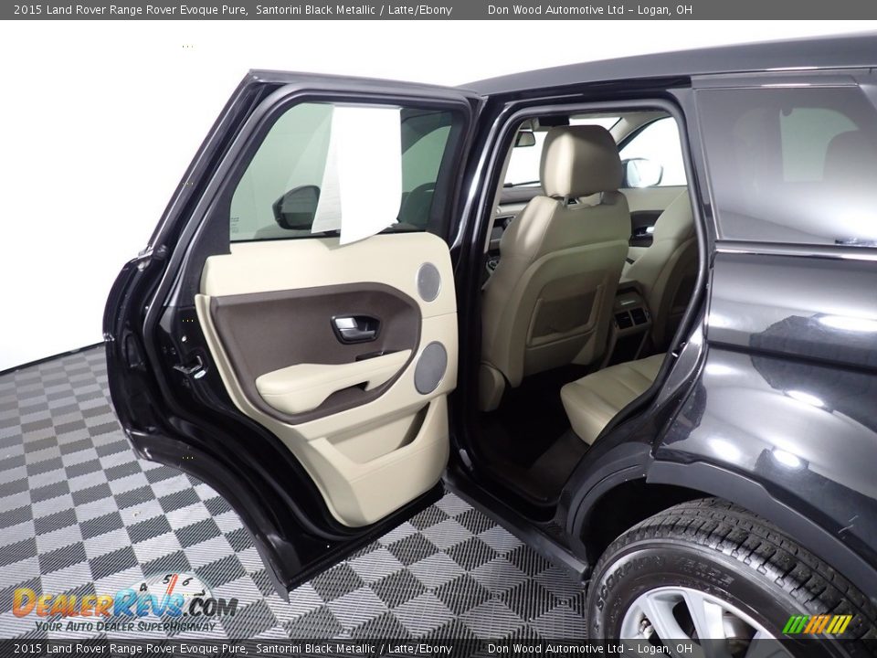 2015 Land Rover Range Rover Evoque Pure Santorini Black Metallic / Latte/Ebony Photo #26