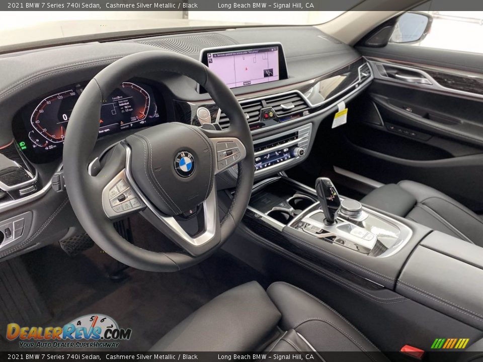 2021 BMW 7 Series 740i Sedan Cashmere Silver Metallic / Black Photo #12