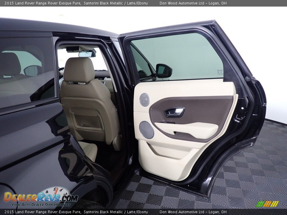 2015 Land Rover Range Rover Evoque Pure Santorini Black Metallic / Latte/Ebony Photo #29