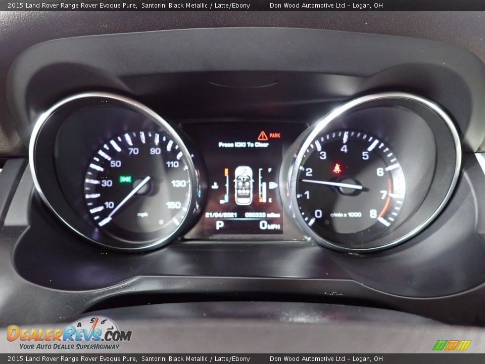 2015 Land Rover Range Rover Evoque Pure Santorini Black Metallic / Latte/Ebony Photo #31