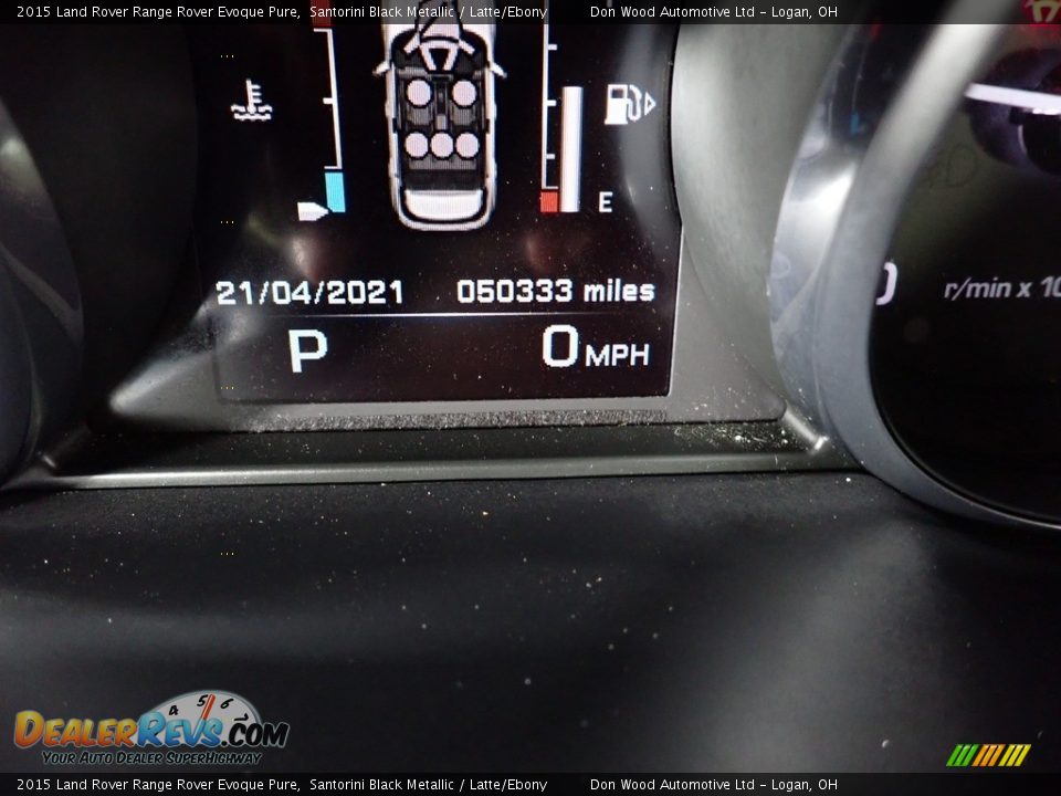 2015 Land Rover Range Rover Evoque Pure Santorini Black Metallic / Latte/Ebony Photo #32