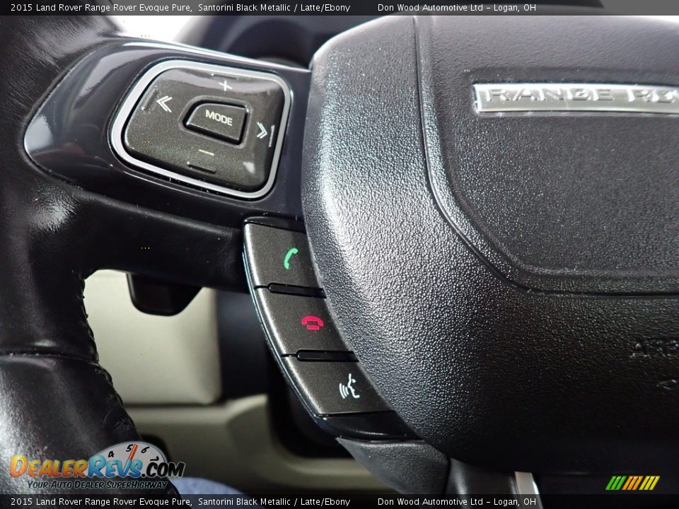 2015 Land Rover Range Rover Evoque Pure Santorini Black Metallic / Latte/Ebony Photo #34