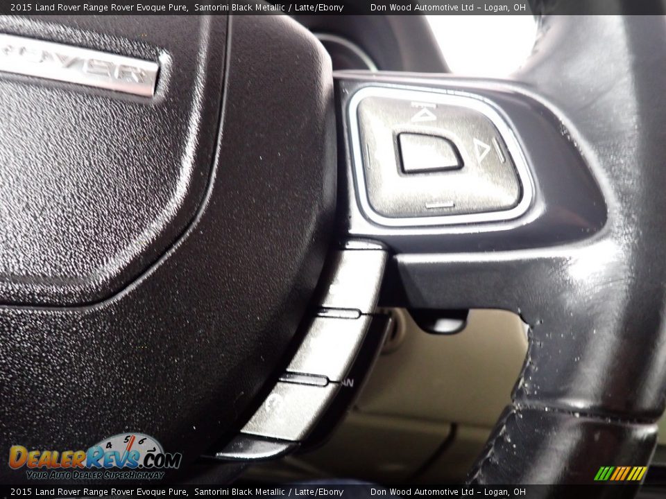 2015 Land Rover Range Rover Evoque Pure Santorini Black Metallic / Latte/Ebony Photo #35