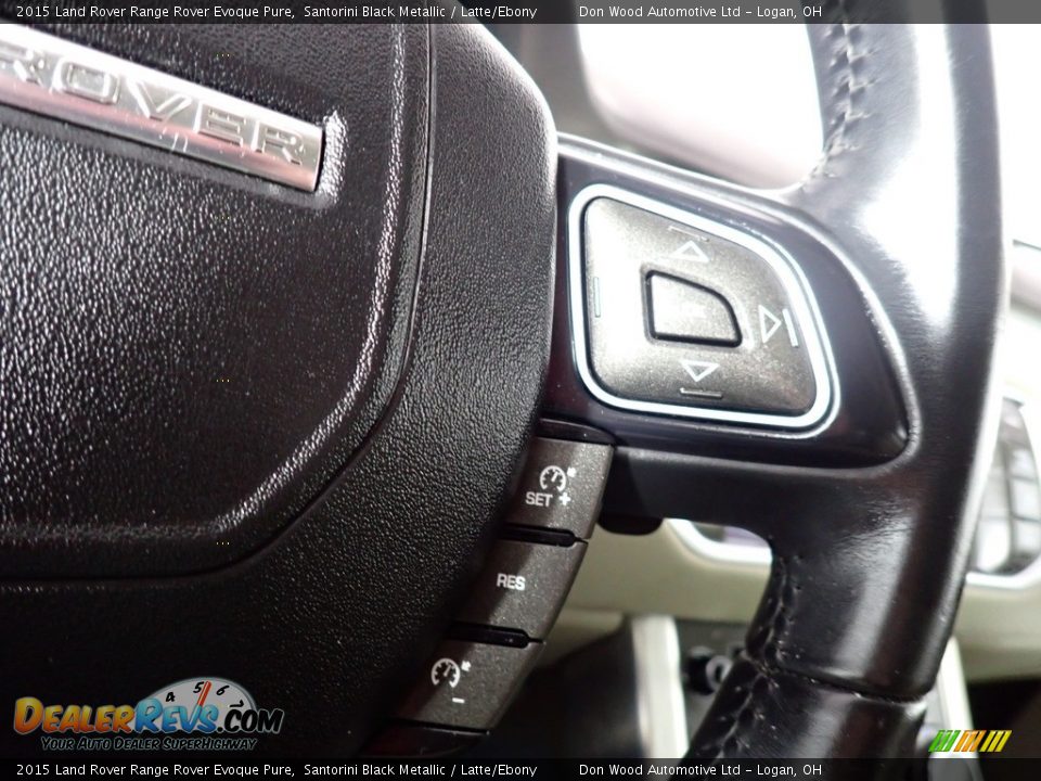 2015 Land Rover Range Rover Evoque Pure Santorini Black Metallic / Latte/Ebony Photo #36