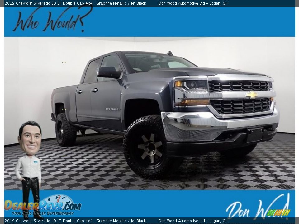 2019 Chevrolet Silverado LD LT Double Cab 4x4 Graphite Metallic / Jet Black Photo #1