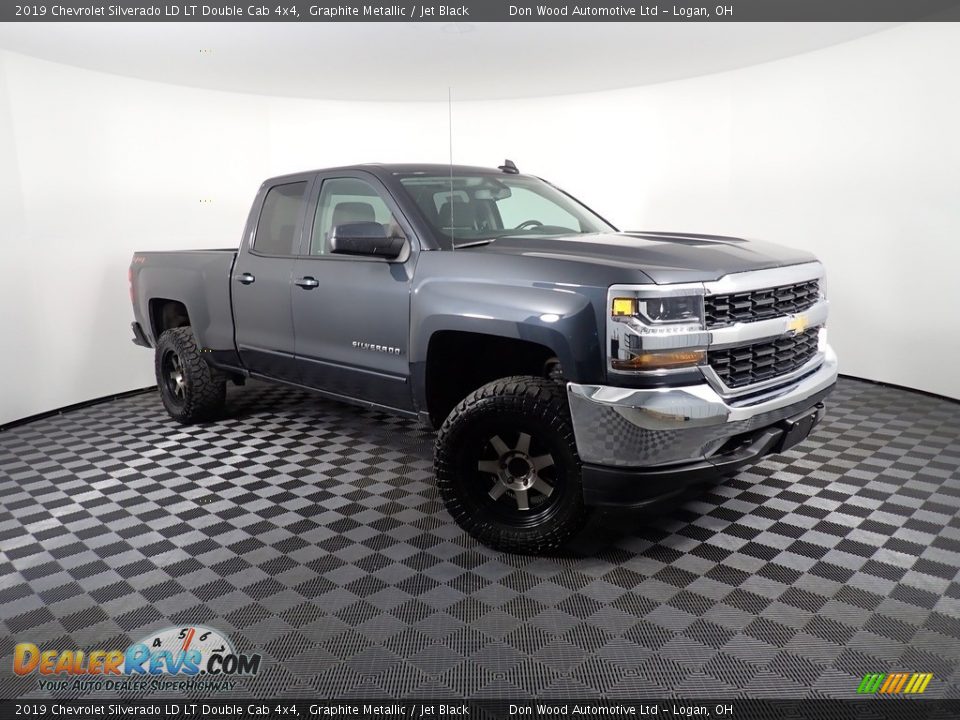 2019 Chevrolet Silverado LD LT Double Cab 4x4 Graphite Metallic / Jet Black Photo #3