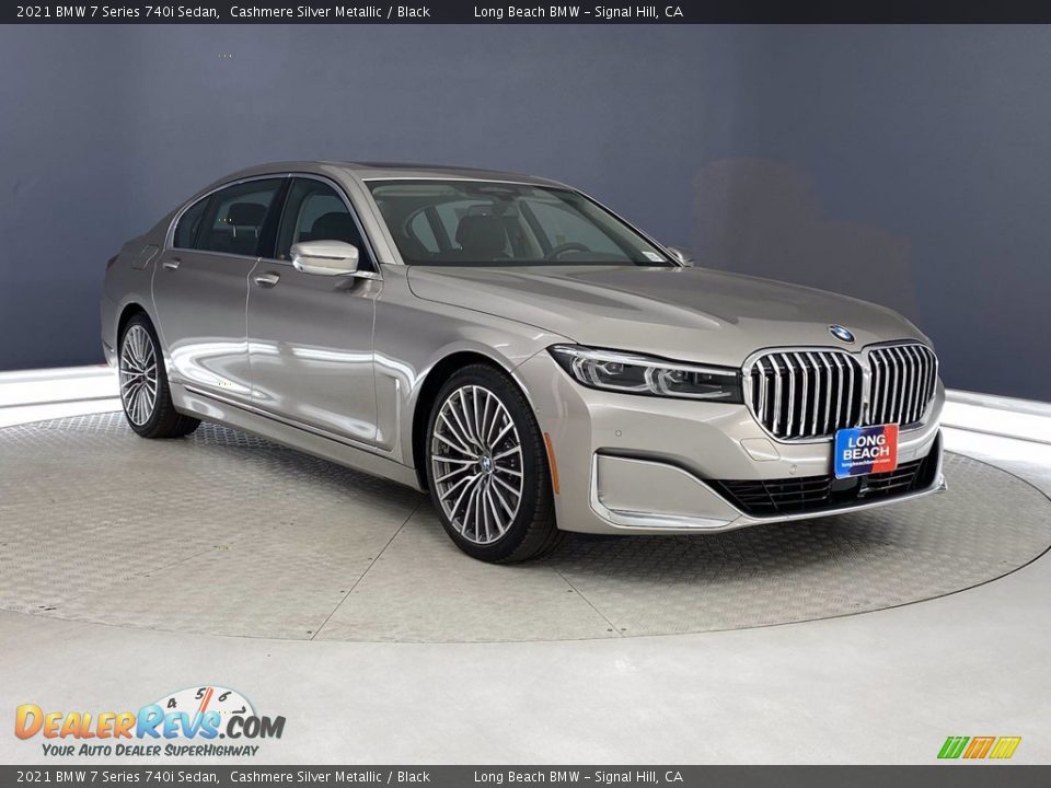 2021 BMW 7 Series 740i Sedan Cashmere Silver Metallic / Black Photo #27