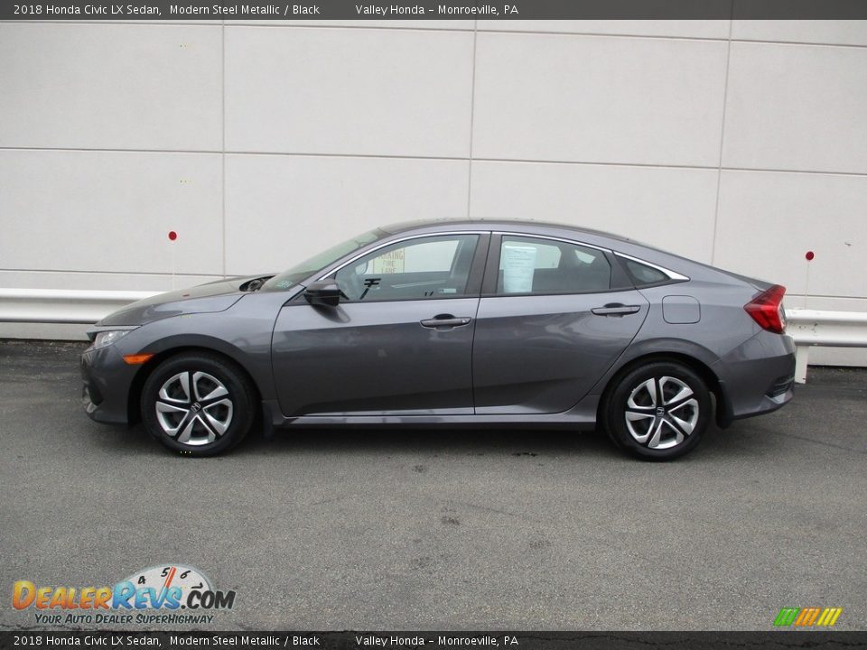 2018 Honda Civic LX Sedan Modern Steel Metallic / Black Photo #2