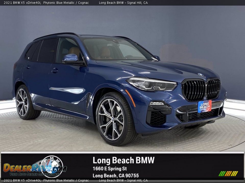 2021 BMW X5 xDrive40i Phytonic Blue Metallic / Cognac Photo #1