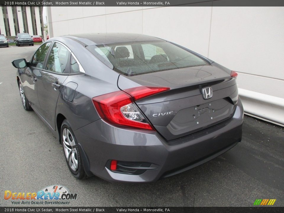 2018 Honda Civic LX Sedan Modern Steel Metallic / Black Photo #3