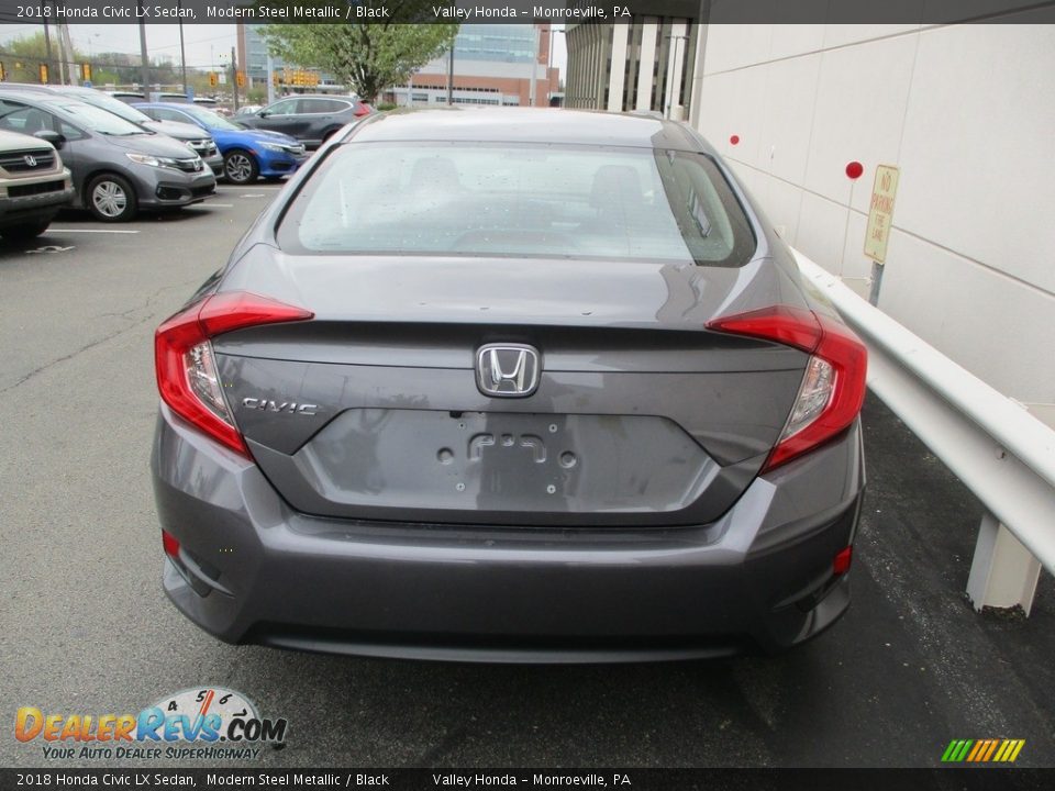 2018 Honda Civic LX Sedan Modern Steel Metallic / Black Photo #4