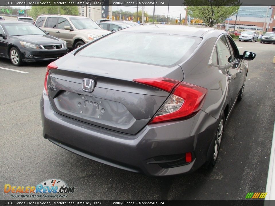 2018 Honda Civic LX Sedan Modern Steel Metallic / Black Photo #5