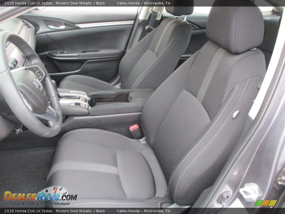 2018 Honda Civic LX Sedan Modern Steel Metallic / Black Photo #11