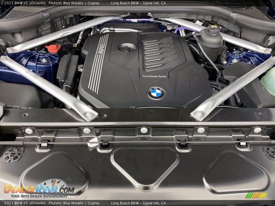 2021 BMW X5 xDrive40i Phytonic Blue Metallic / Cognac Photo #9