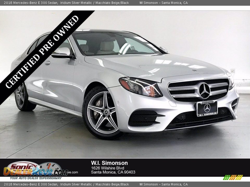 2018 Mercedes-Benz E 300 Sedan Iridium Silver Metallic / Macchiato Beige/Black Photo #1