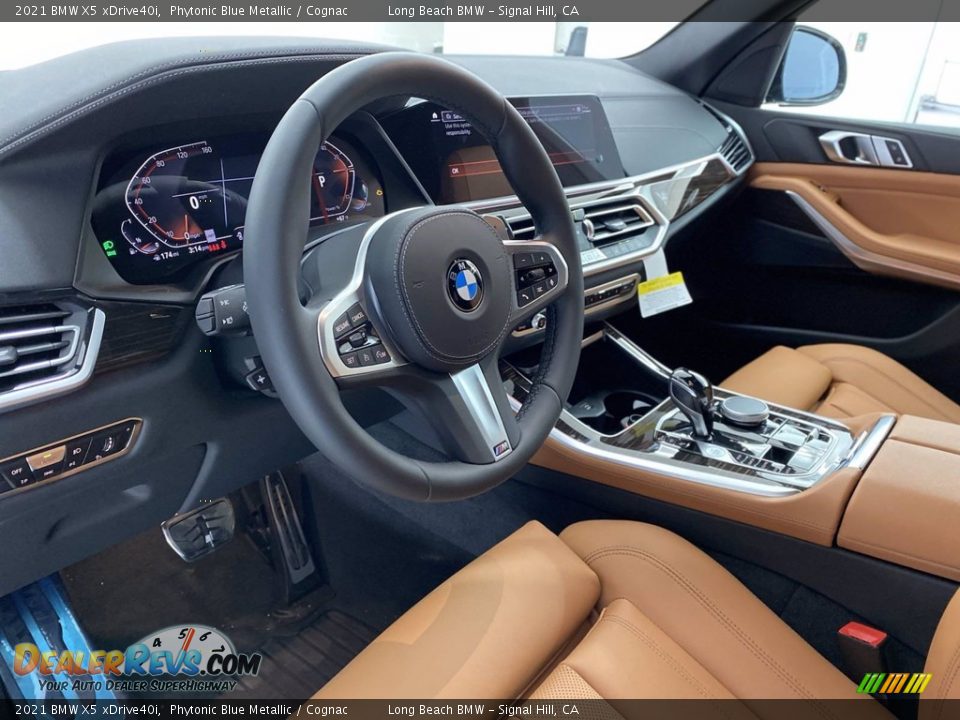 2021 BMW X5 xDrive40i Phytonic Blue Metallic / Cognac Photo #12