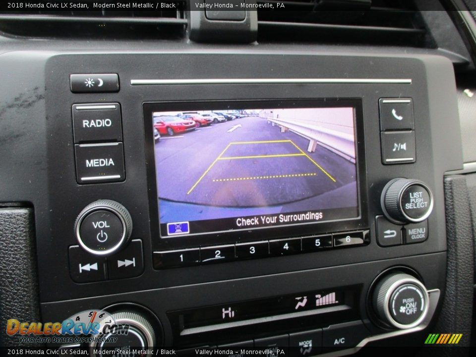 2018 Honda Civic LX Sedan Modern Steel Metallic / Black Photo #15