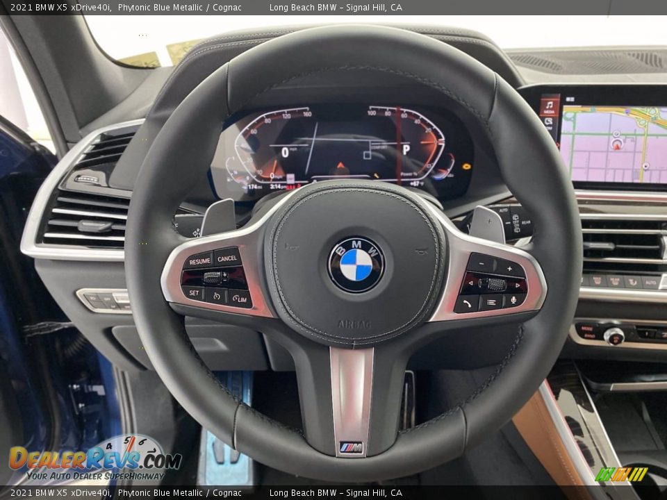 2021 BMW X5 xDrive40i Phytonic Blue Metallic / Cognac Photo #14
