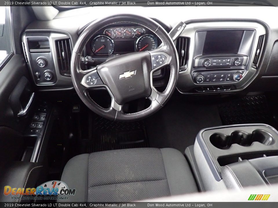2019 Chevrolet Silverado LD LT Double Cab 4x4 Graphite Metallic / Jet Black Photo #34