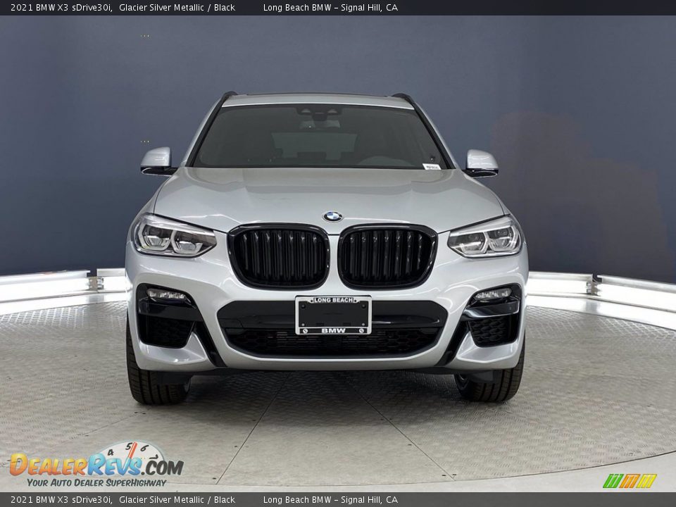 2021 BMW X3 sDrive30i Glacier Silver Metallic / Black Photo #2