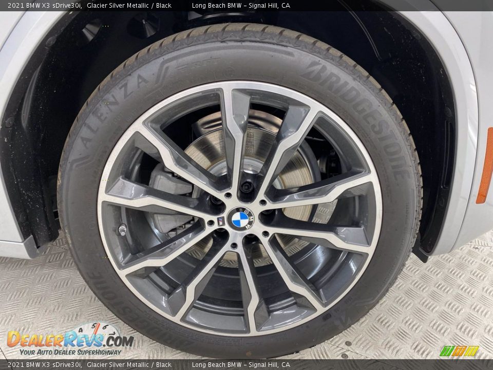 2021 BMW X3 sDrive30i Glacier Silver Metallic / Black Photo #3