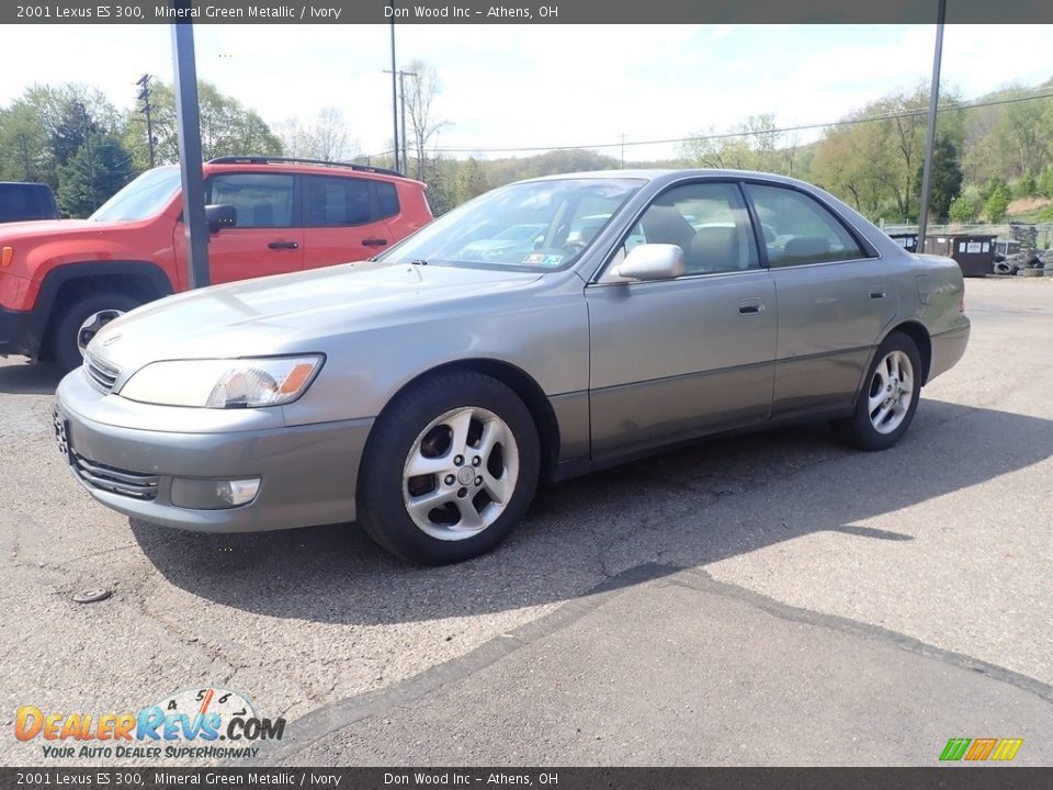 2001 Lexus ES 300 Mineral Green Metallic / Ivory Photo #7