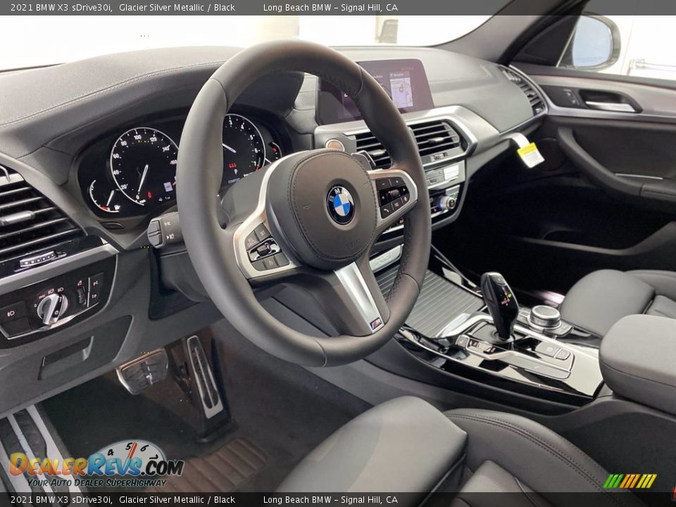 2021 BMW X3 sDrive30i Glacier Silver Metallic / Black Photo #12