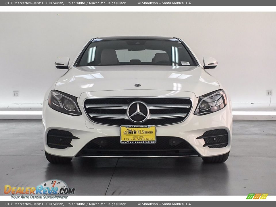 2018 Mercedes-Benz E 300 Sedan Polar White / Macchiato Beige/Black Photo #2