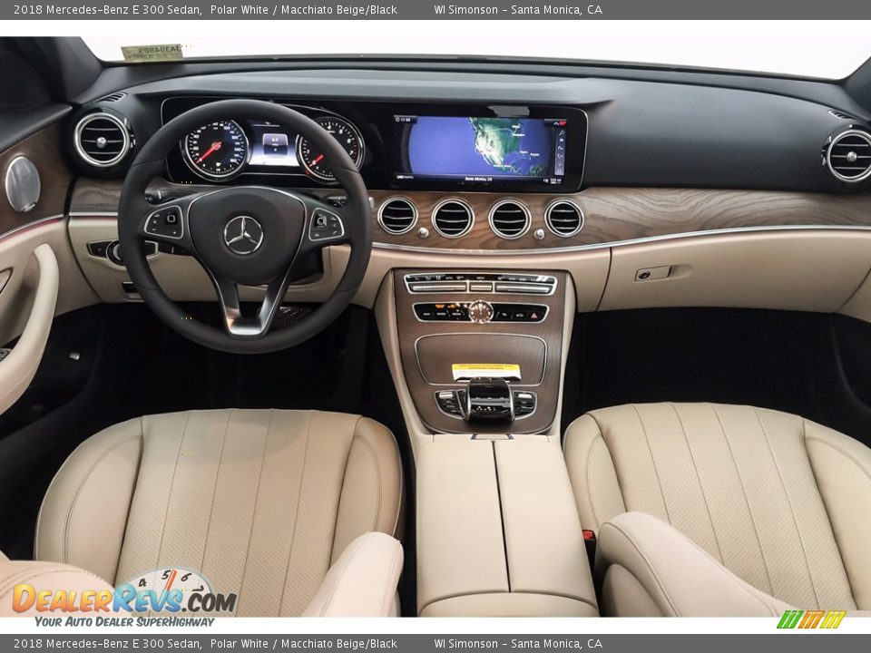 2018 Mercedes-Benz E 300 Sedan Polar White / Macchiato Beige/Black Photo #4